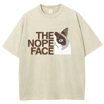 The Nope Face Vintage Distressed T-shirt