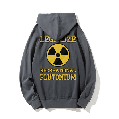 Legalize Recreational Plutonium Printed Back Cotton Hoodie