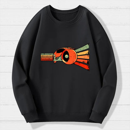 Vintage Grid Geek Cotton Sweatshirt