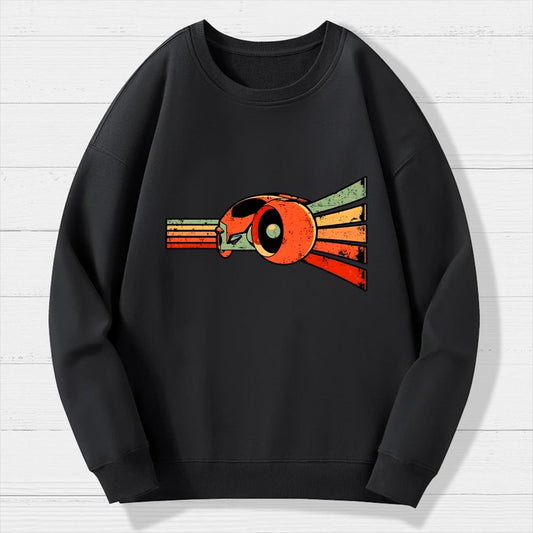 Vintage Grid Geek Cotton Sweatshirt