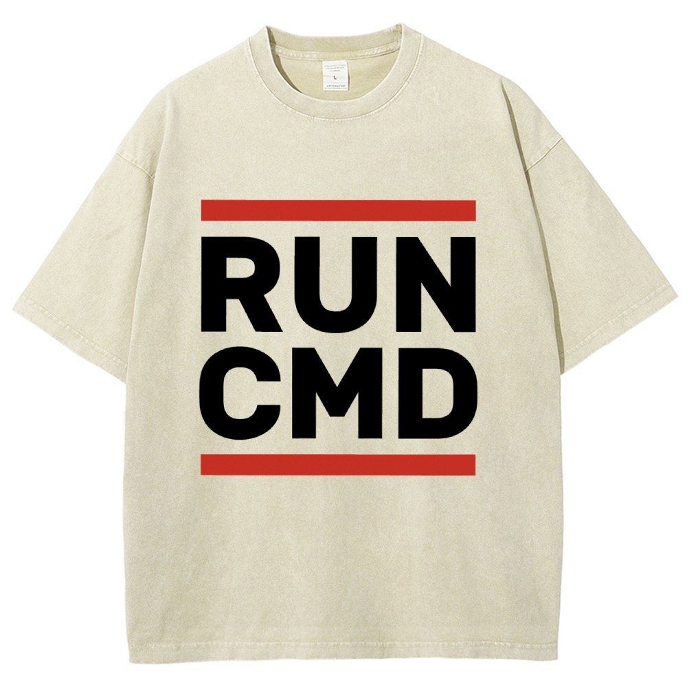 RUN CMD Vintage Distressed T-shirt
