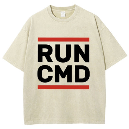 RUN CMD Vintage Distressed T-shirt