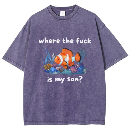 Where The F*ck Is My Son Vintage Distressed T-shirt