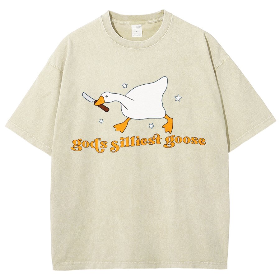 Goose Shirt God's Silliest Goose - Funny Vintage Distressed T-shirt