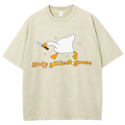 Goose Shirt God's Silliest Goose - Funny Vintage Distressed T-shirt