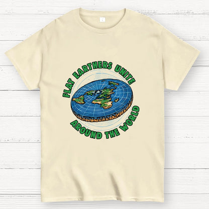 Flat Earthers Unite Geek T-Shirt