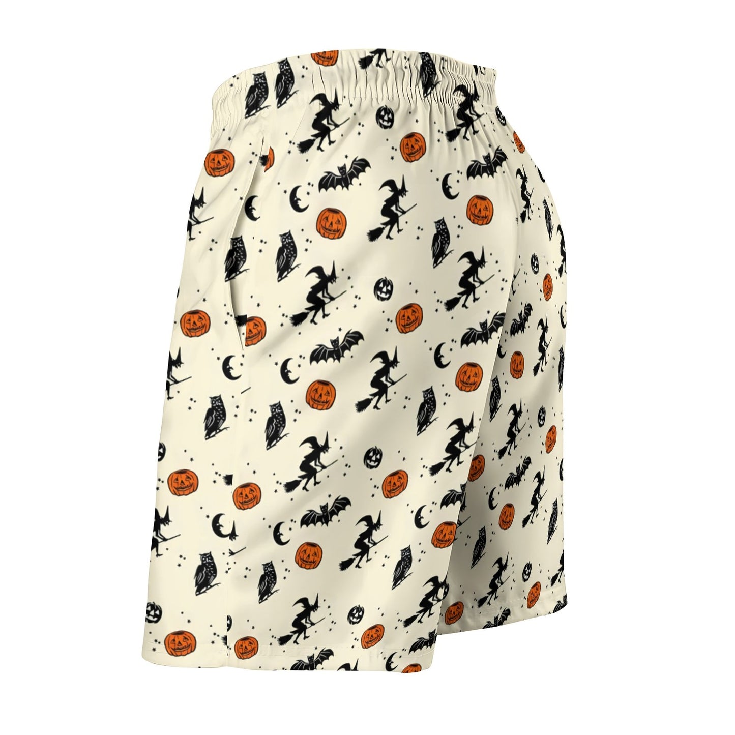 Halloween Witch Riding A Broom Geek Shorts