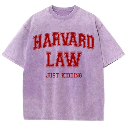 Harvard Law (Just Kidding)  Vintage Distressed T-shirt