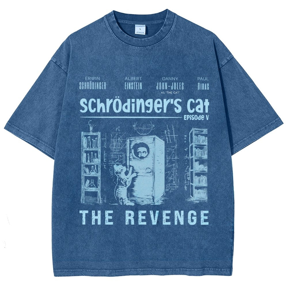 Schrödinger's Cat Revenge Vintage Distressed T-shirt