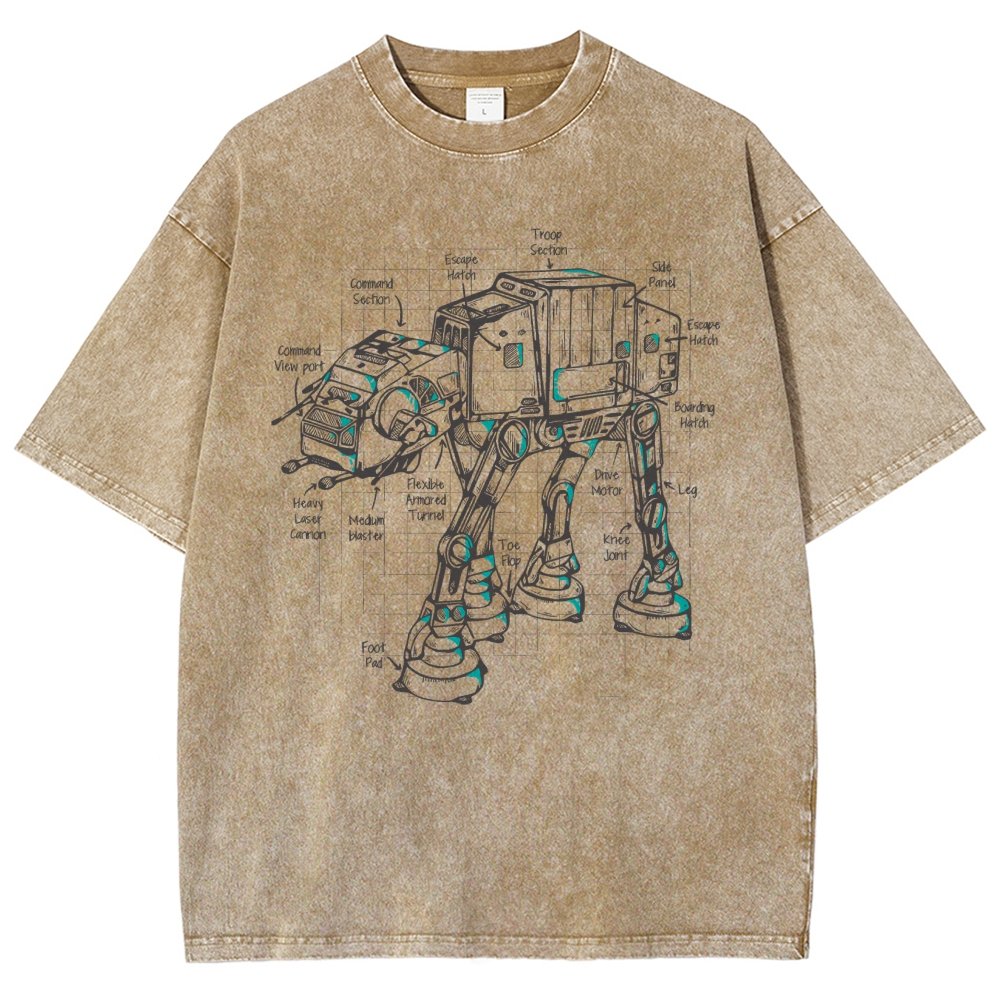 Walker's Blueprint Vintage Distressed T-shirt