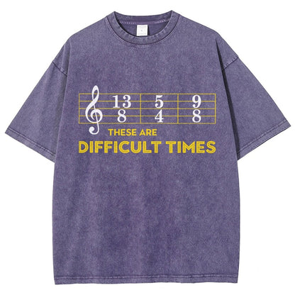 Music Difficult Times Vintage Distressed T-shirt