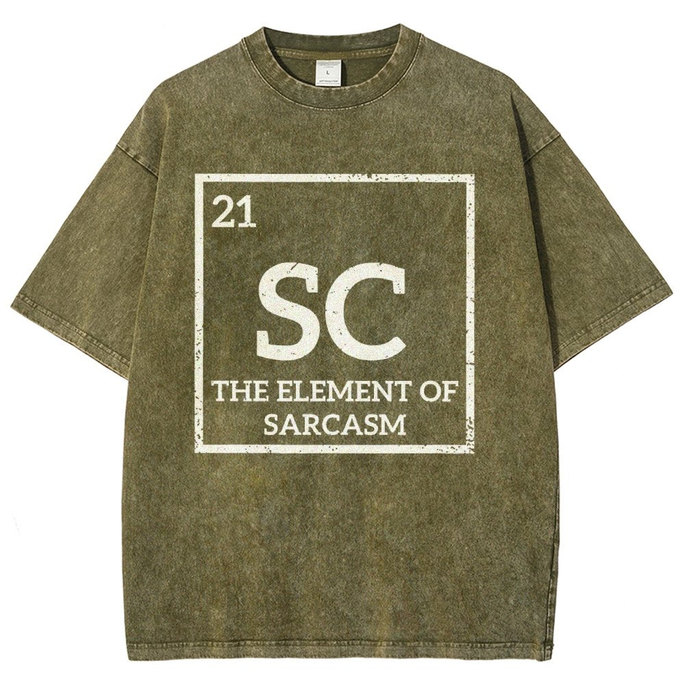 Sc The Element Of Sarcasm Vintage Distressed T-shirt