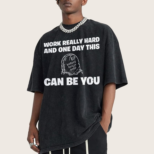R.I.P. Worked Really Hard Vintage Distressed T-shirt