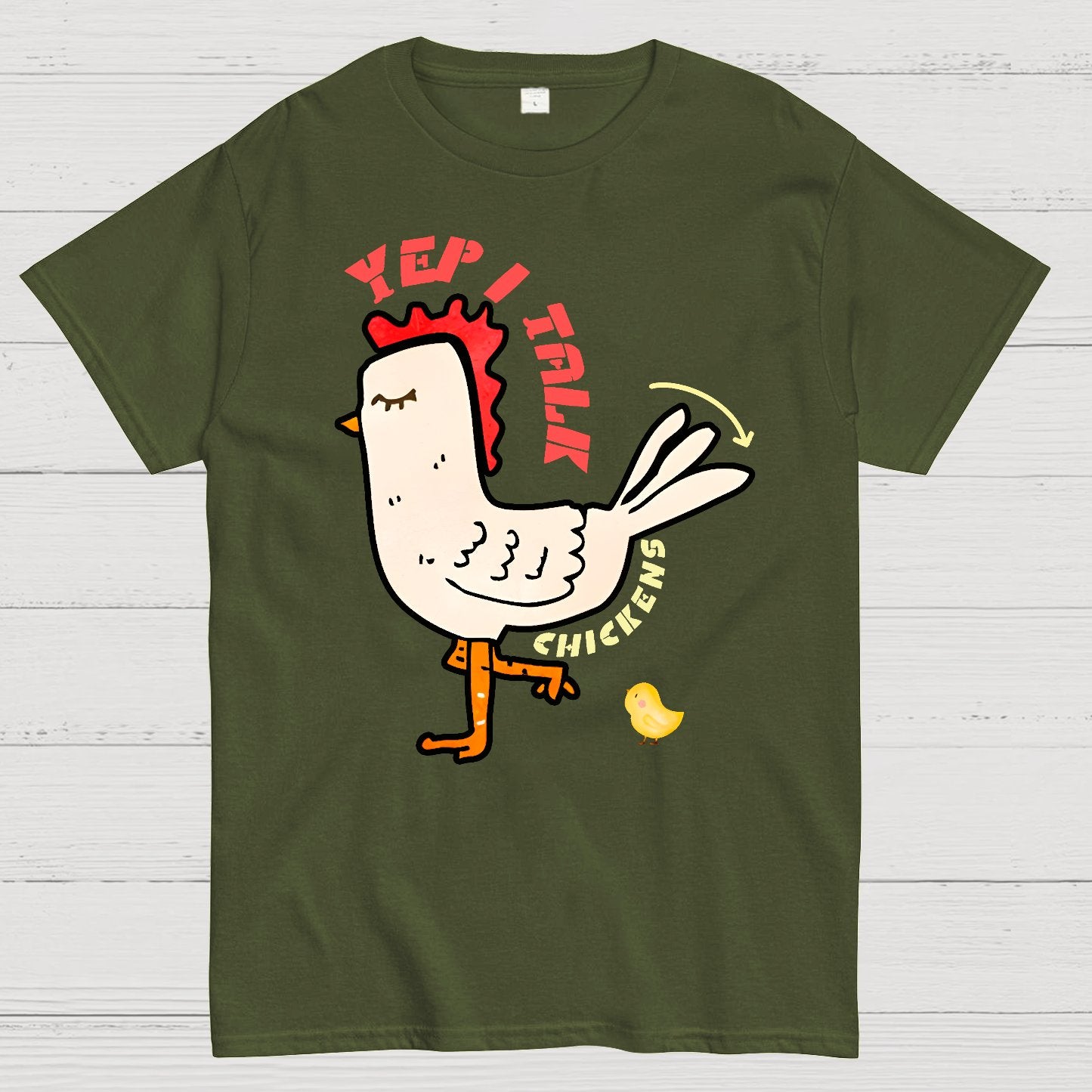 Best Yep I Talk To Chickens Geek T-Shirt