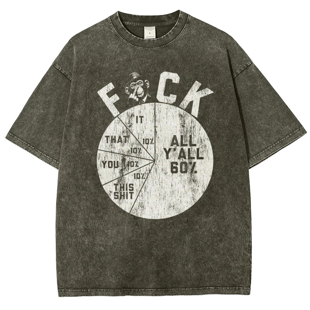 Sentiment Quantification Failure Pie Chart Vintage Distressed T-shirt
