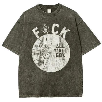 Sentiment Quantification Failure Pie Chart Vintage Distressed T-shirt