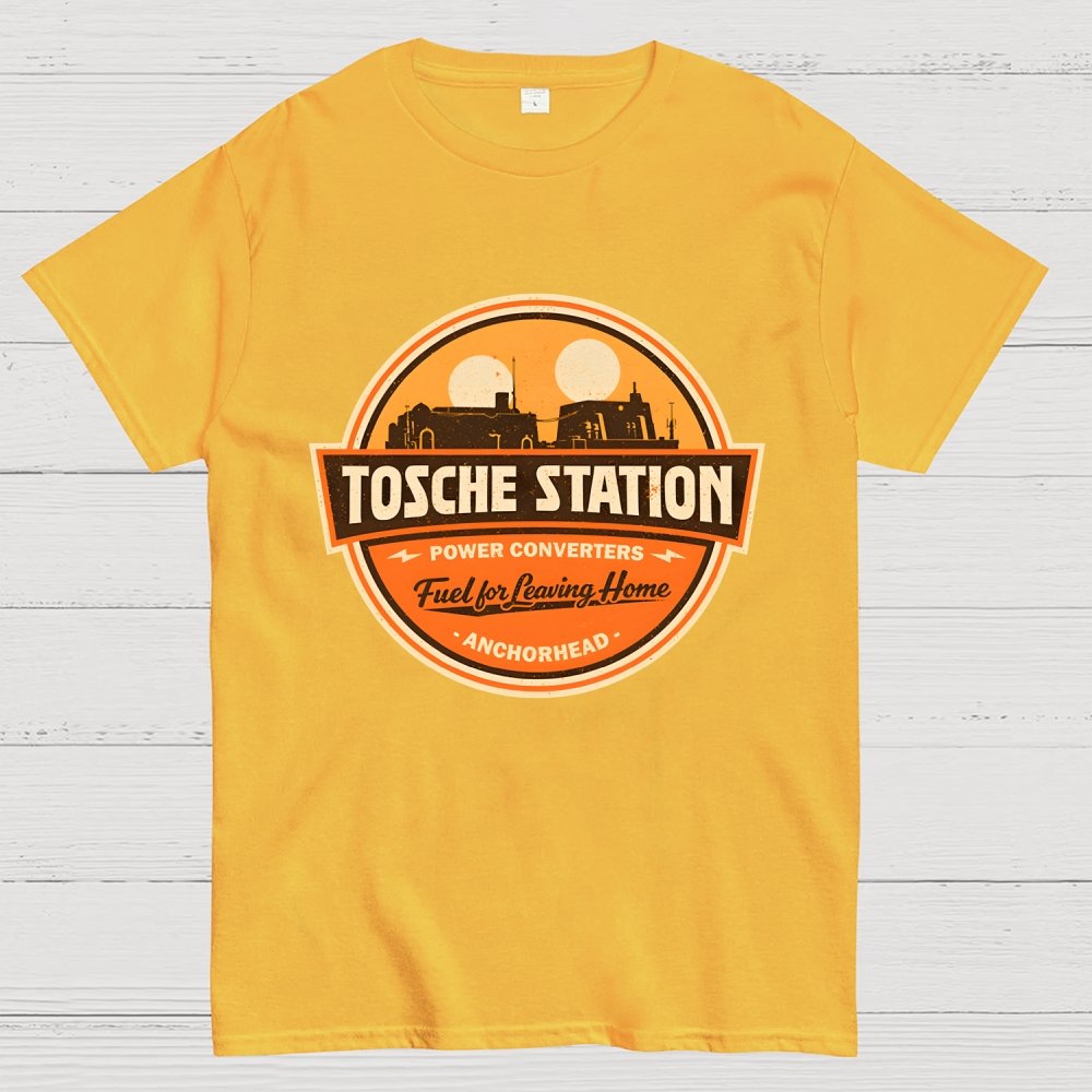 Retro SciFi Fuel Station Badge Geek T-Shirt