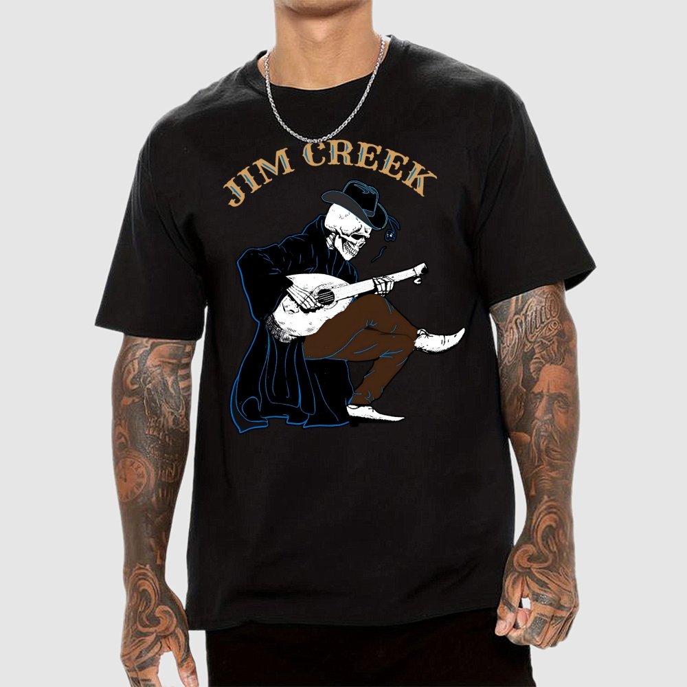 Jim Creek, Skeleton Play Guitar Unisex Geek T-Shirt