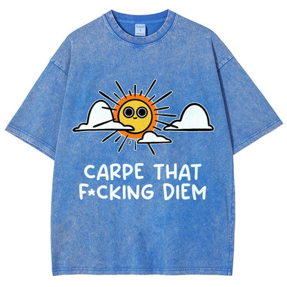 Carpe Diem Vintage Distressed T-shirt