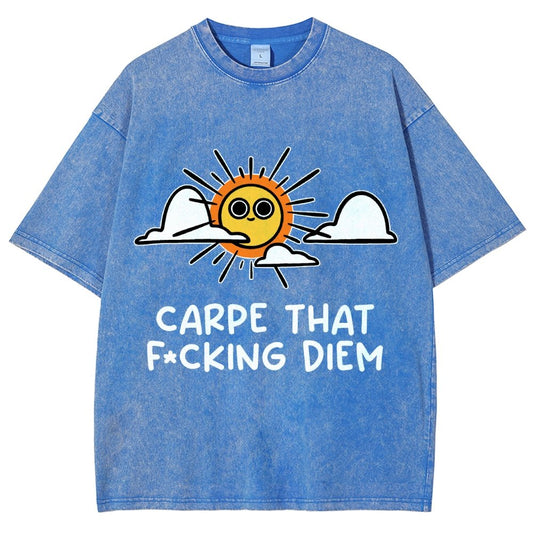 Carpe Diem Vintage Distressed T-shirt