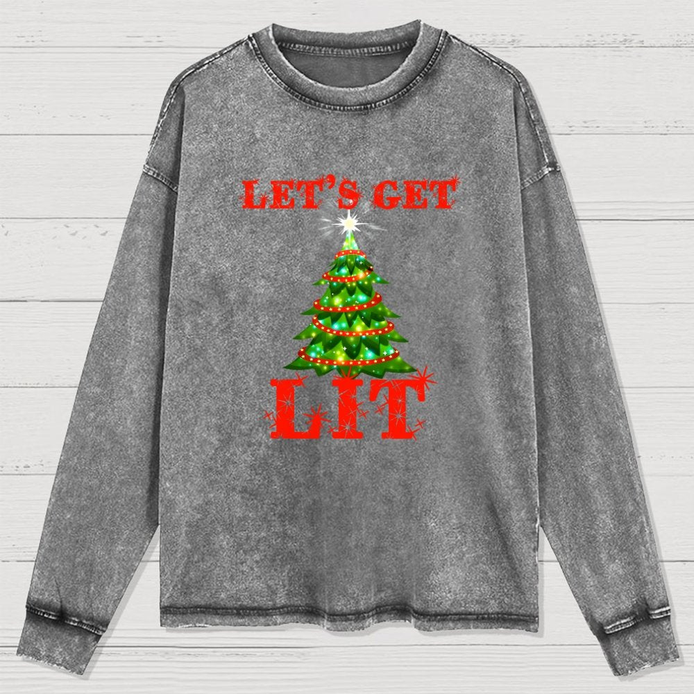 Let's Get Lit Washed Long Sleeve Tee