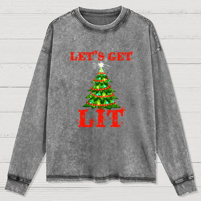 Let's Get Lit Washed Long Sleeve Tee
