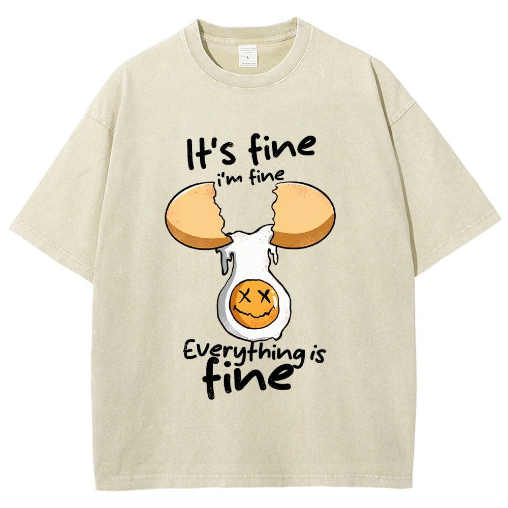 Everything is fine Vintage Distressed T-shirt