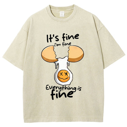 Everything is fine Vintage Distressed T-shirt