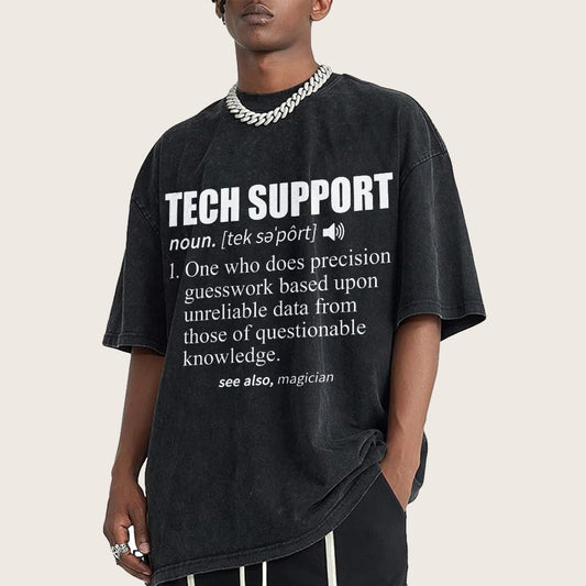 Tech Support Definition Vintage Distressed T-shirt