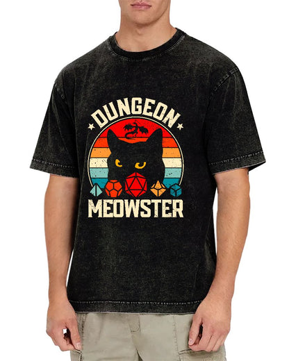 Dungeon Meowster Vintage Distressed T-shirt