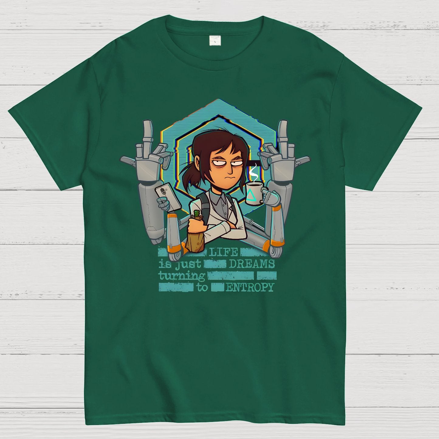 Life is Dreams Turning to Entropy Job Inside Conspiracy Geek T-Shirt