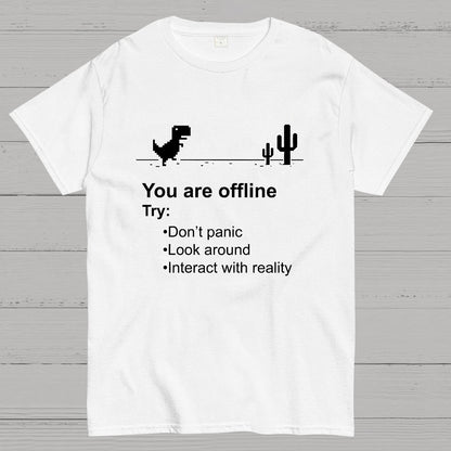 Offline Without Internet, Don't Panic Geeky T-Shirt