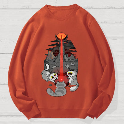 The Eye Of Meowdor Geek Cotton Sweatshirt