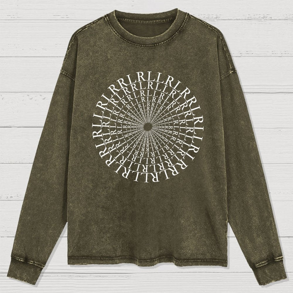 Paradiddle Variations Drummer Washed Long Sleeve Tee