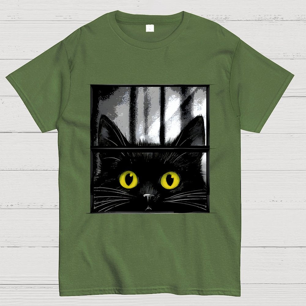 Creepy Cat Geek T-Shirt