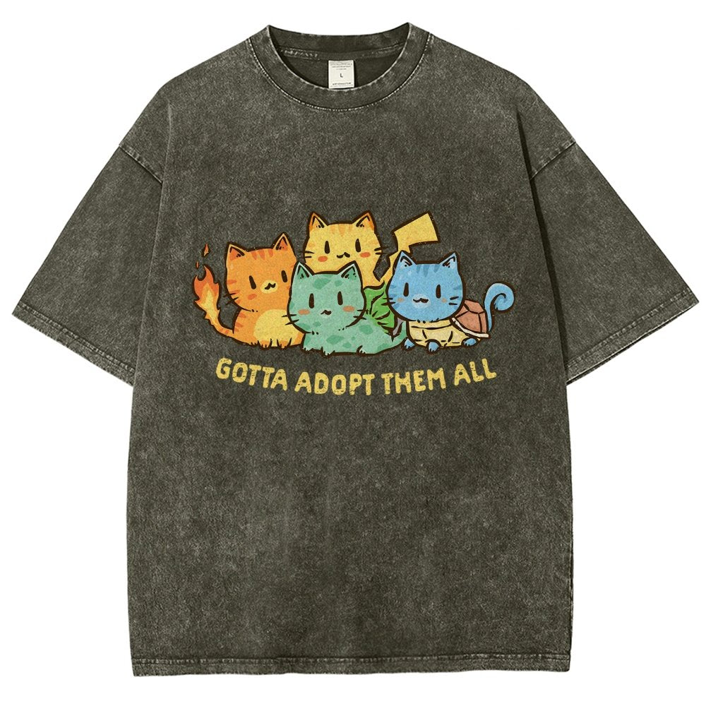 Gotta Collect Them All Vintage Distressed T-shirt