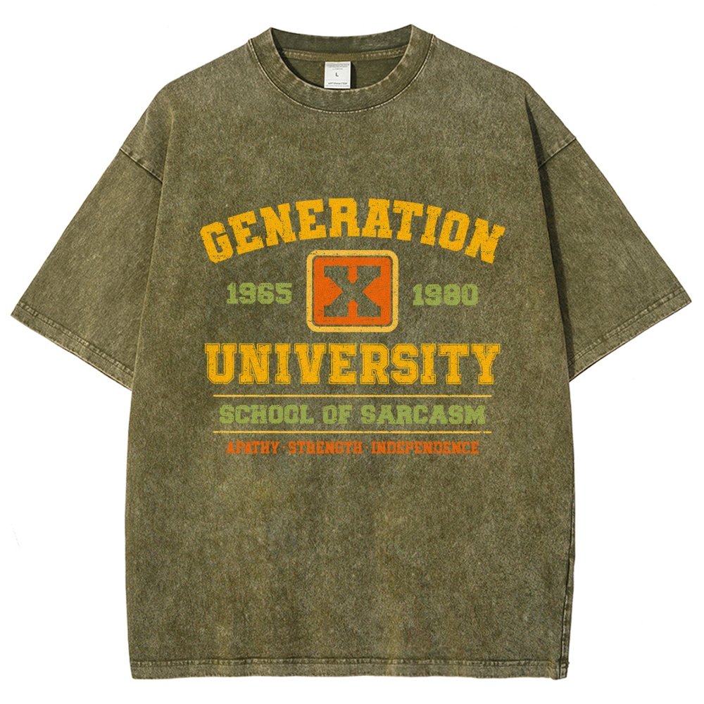 Generation X University Vintage Distressed T-shirt