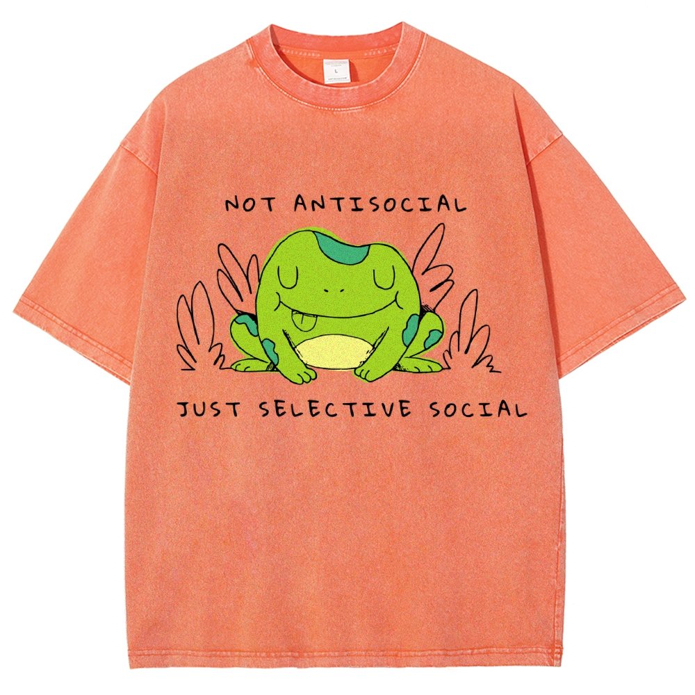Not Antisocial... Just Selective Social Vintage Distressed T-shirt