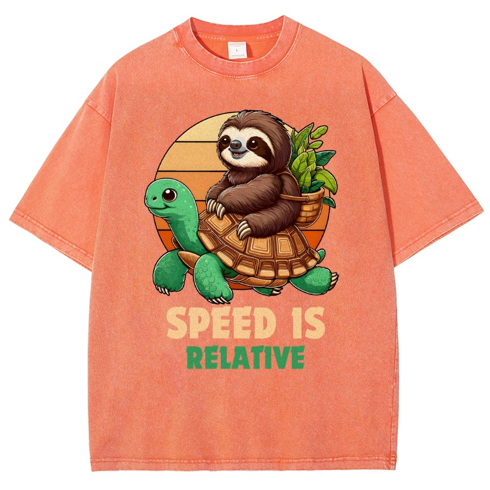 Speed Is Relative Vintage Distressed T-shirt