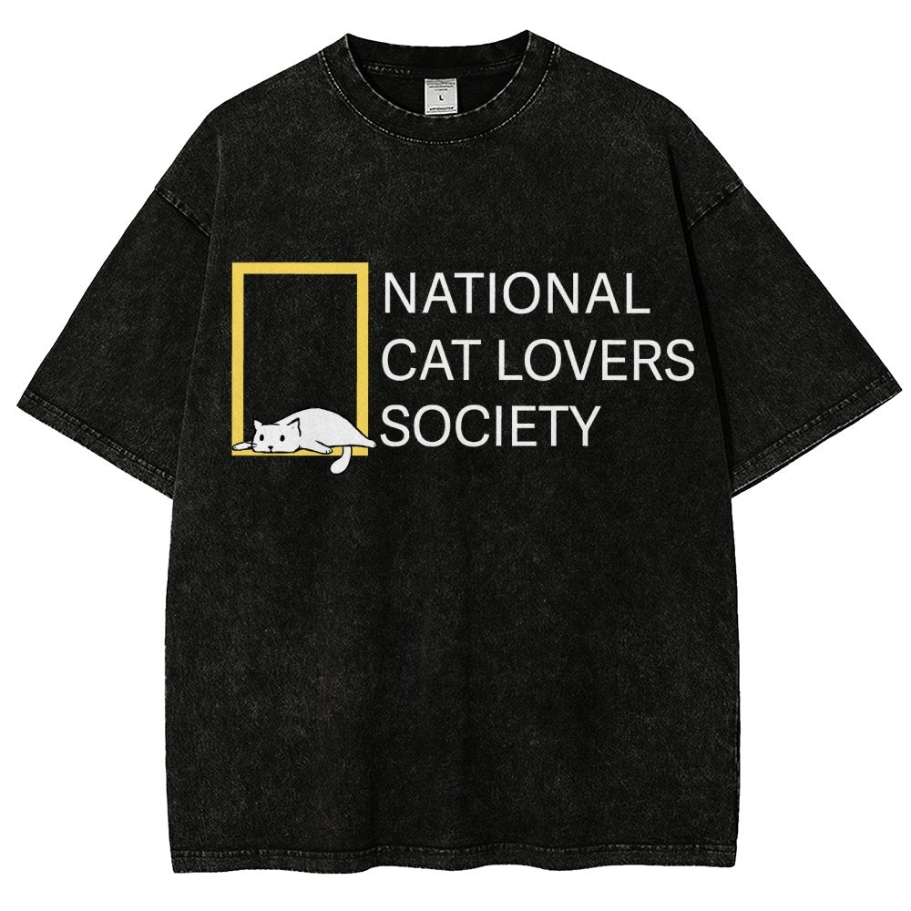 National Cat Lovers Society Vintage Distressed T-shirt
