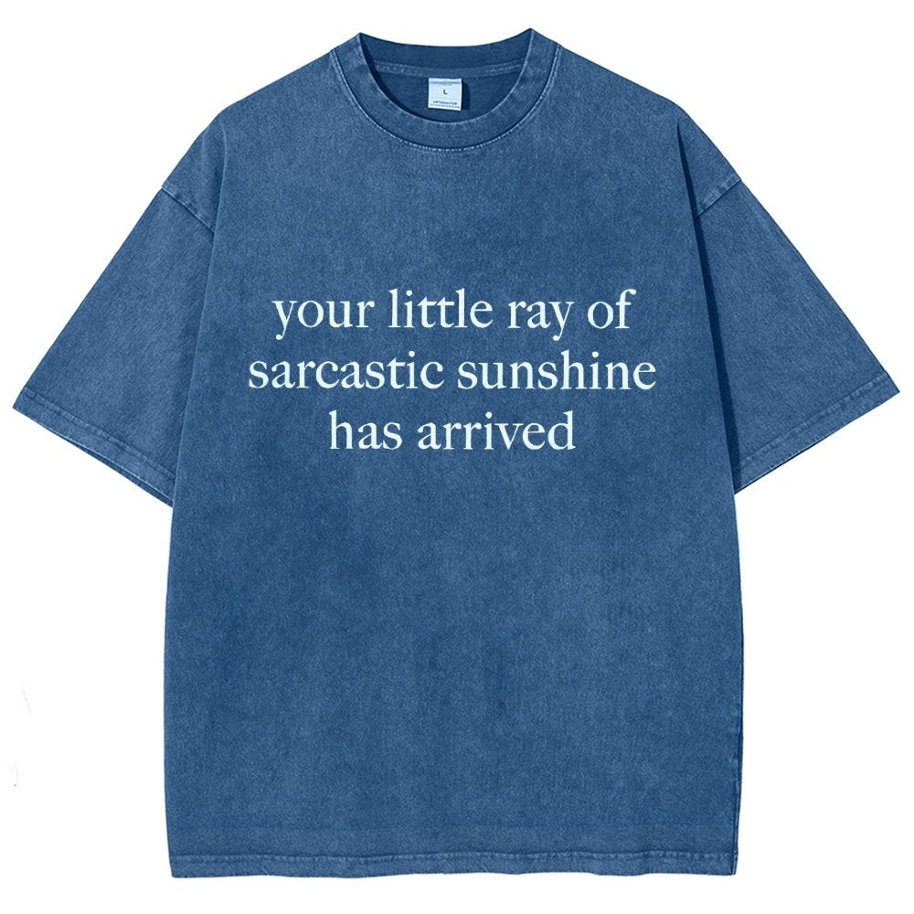 Your Little Ray of Sarcastic Sunshine Has Arrived Vintage Distressed T-shirt