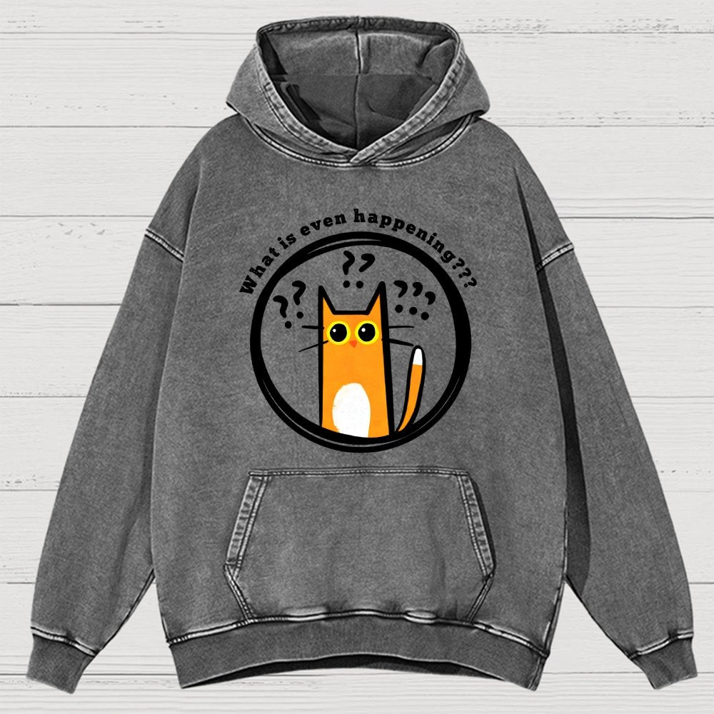 What is Even Happening Vintage Distressed Hoodie