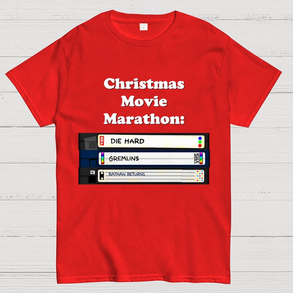 Christmas Movie Marathon (green variant) Geek T-Shirt