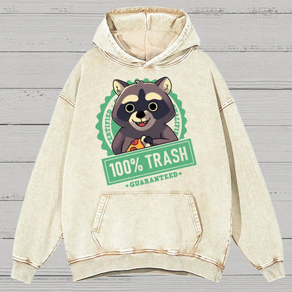 100% Cute Trash Panda Raccoon Seal Vintage Distressed Hoodie