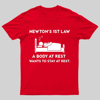 Newton's First Law Funny Geeky T-Shirt