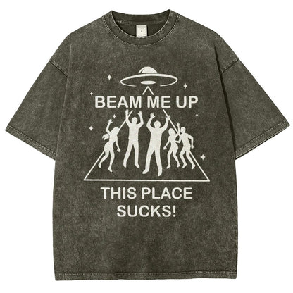 Warp Me Away Vintage Distressed T-shirt