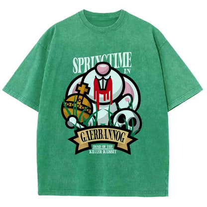 Spring Killer Rabbit Vintage Distressed T-shirt