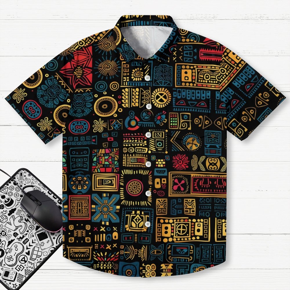 Mysterious Egyptian Ancient Art Prints Geek Hawaiian Shirt