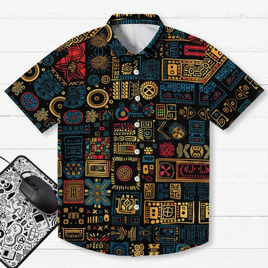 Mysterious Egyptian Ancient Art Prints Geek Hawaiian Shirt