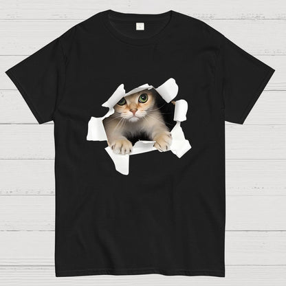 3D Cat Nerdy T-Shirt